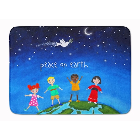 Carolines Treasures Peace on Earth Machine Washable Memory Foam Mat VHA3039RUG
